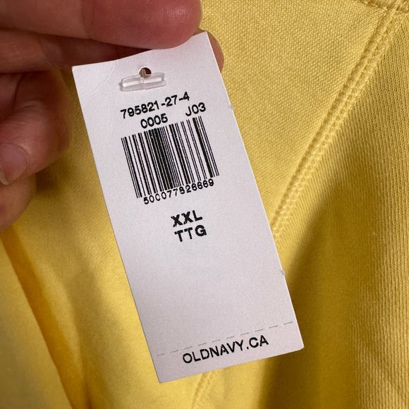 NWT Old Navy Equality Human Right Vintage Crew Neck Sweatshirt Yellow Size XXL - Picture 8 of 14